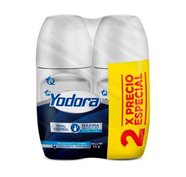 2 Desodorante Yodora Roll Tot Control 53Gr