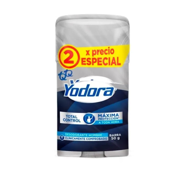 2 Desodorante Yodora Barra Total Control 50Gr
