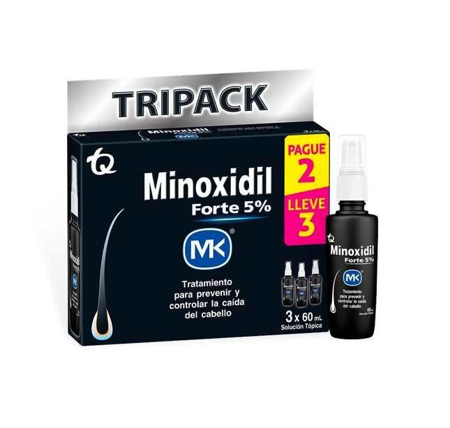 Tripack Minoxidil Forte 5 60 Ml Mk