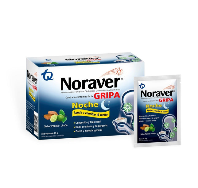 NORAVER GRIPA BEBIDA NOCHE 15 GR 24 SBS