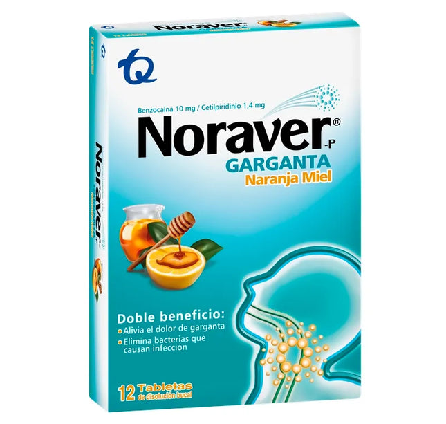 Noraver Pastillas Naranja Miel 12 Tbs