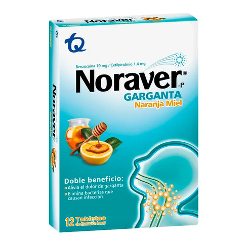 Noraver Pastillas Naranja Miel 12 Tbs