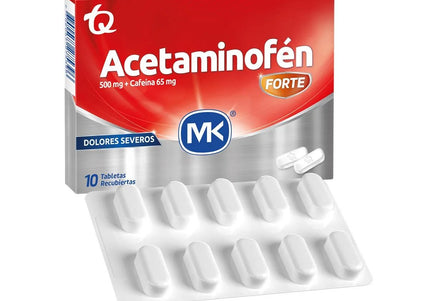 Acetam Forte 500Mg Cafeina 65Mg 10 Tabs