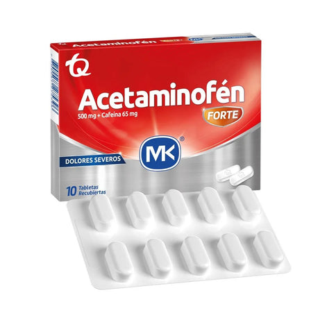 Acetam Forte 500Mg Cafeina 65Mg 10 Tabs
