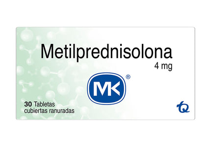 Metilprednisolona 4 Mg 30 Tbs Mk