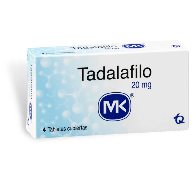 Tadalafilo 20 Mg 4 Tabletas Mk