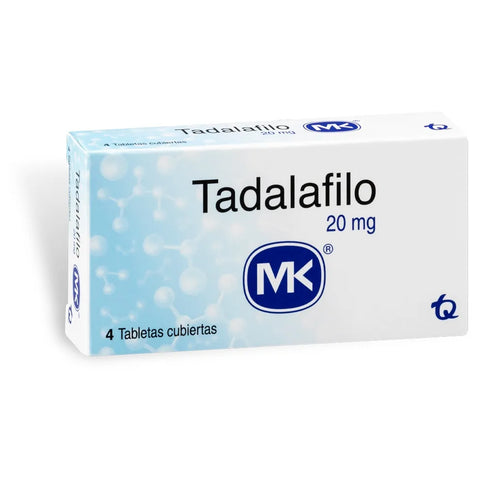 Tadalafilo 20 Mg 4 Tabletas Mk