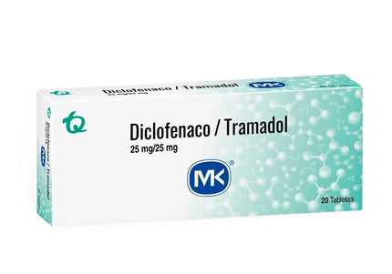 Diclofenaco Tramadol 25 25 Mg 20Tbs Mk