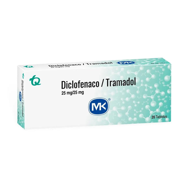 Diclofenaco Tramadol 25 25 Mg 20Tbs Mk