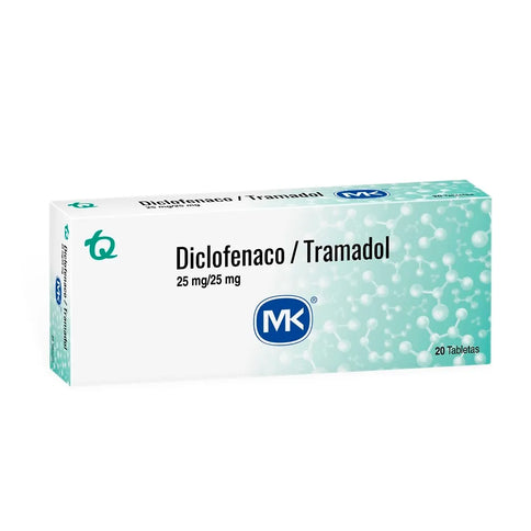 Diclofenaco Tramadol 25 25 Mg 20Tbs Mk