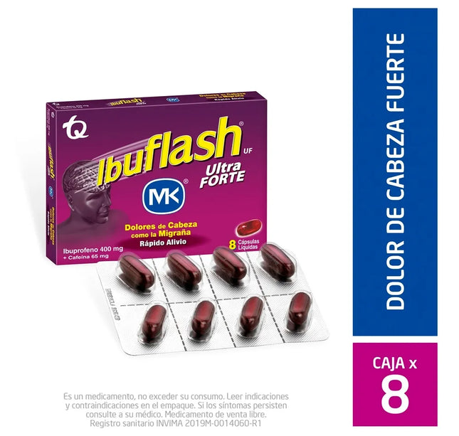 Ibuflash Ultra Forte 8 Capsulas Mk