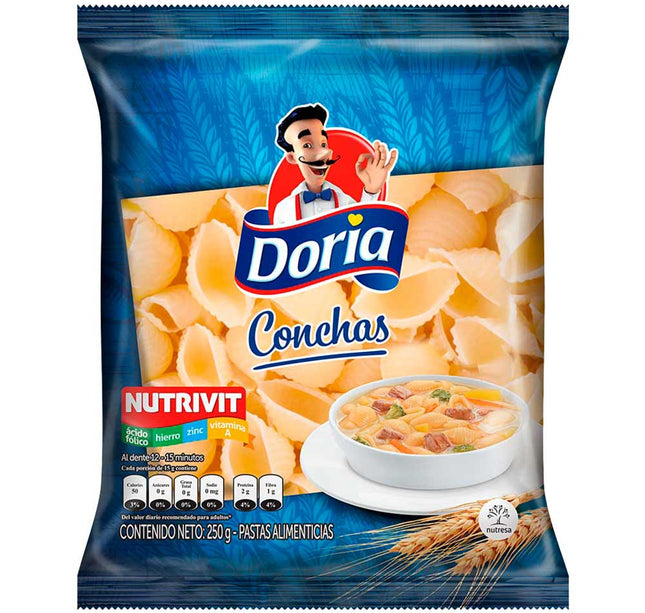 Pasta Conchas Doria 250 Gramos
