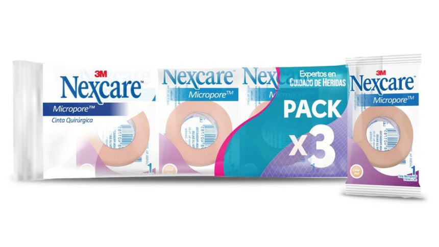 Micropore Piel 3M 24X3 (1 Pul) Pack X 3