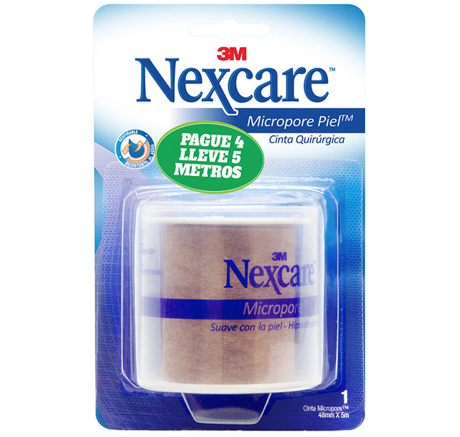 Micropore Piel 48X5 Dispensador  Pague 4 Lleve 5 Mts