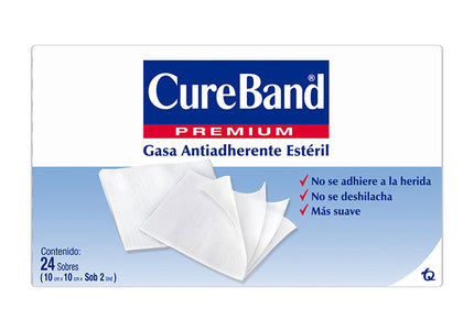 Gasa Cure Band Esteril 10X10 Pleg X 24 U