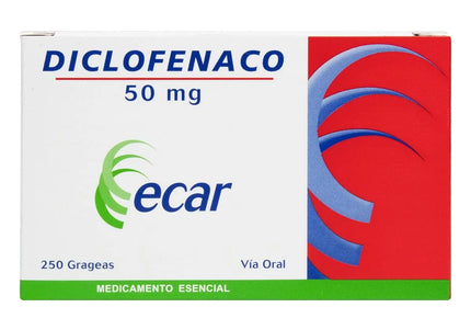 Diclofenaco 50 Mg 250 Grageas Ecar
