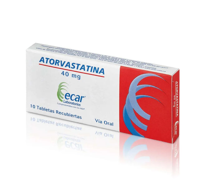 Atorvastatina 40 Mg 10 Tabletas Ecar