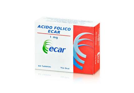 Acido Folico 1Mg 60 Tabletas Ecar