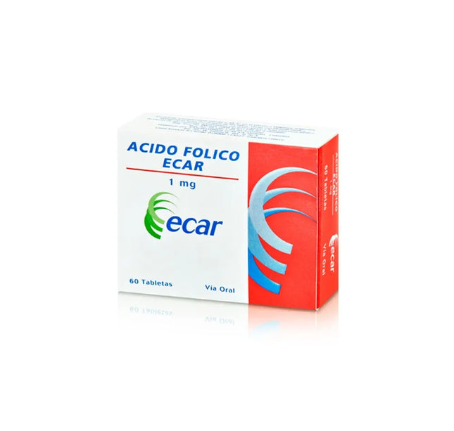Acido Folico 1Mg 60 Tabletas Ecar