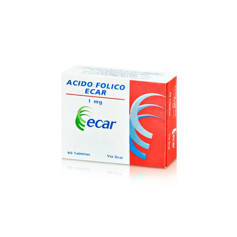 Acido Folico 1Mg 60 Tabletas Ecar