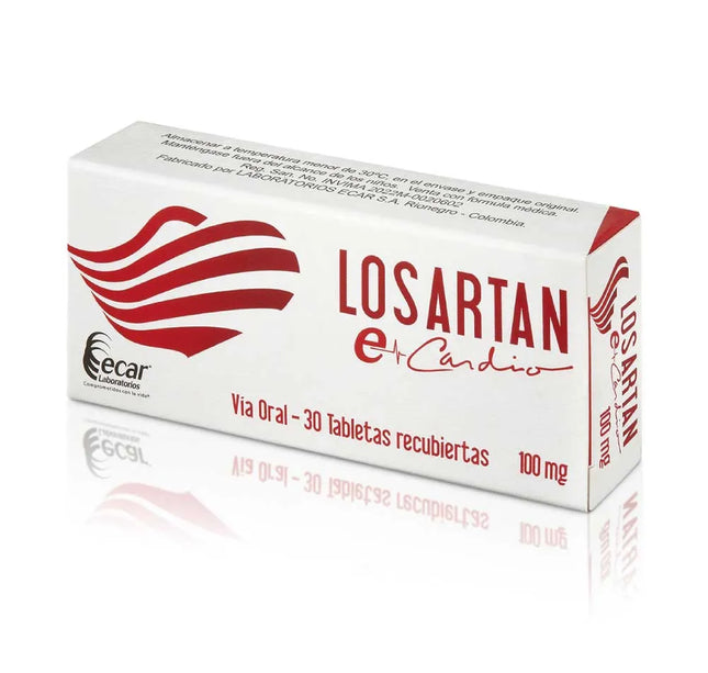 Losartan 100 Mg 30 Tabs Ecar