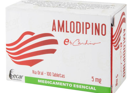 Amlodipino 5 Mg 100 Tabletas Ecar