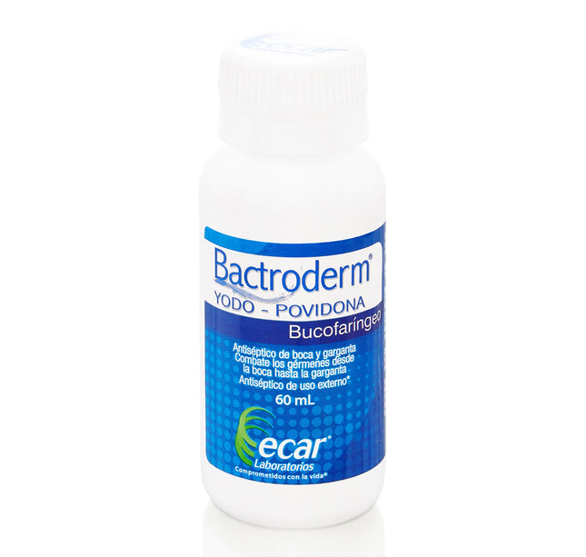 Bactroderm Yodo - Povidona Bucofaringeo 60 Ml