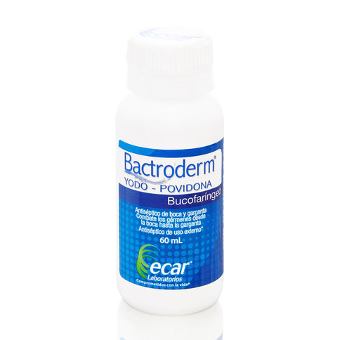 Bactroderm Yodo - Povidona Bucofaringeo 60 Ml