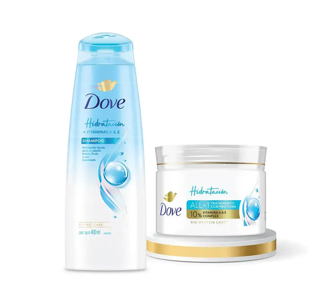 Shampoo Dove Hidratación.400Ml+Tratamiento Hidratación 300Gr