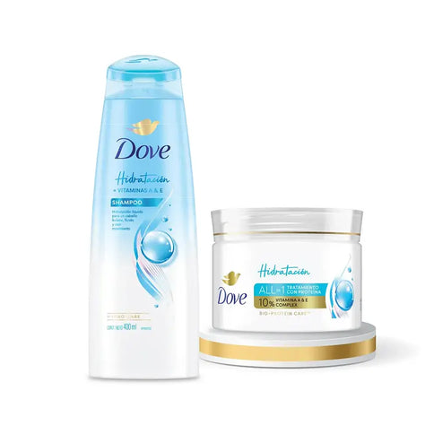 Shampoo Dove Hidratación.400Ml+Tratamiento Hidratación 300Gr