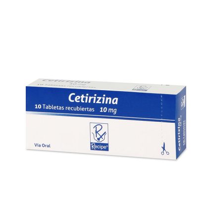 Cetirizina 10 Mg 10 Tabletas Recubiertas
