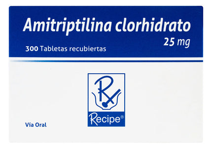 Amitriptilina 25 Mg 300 Tabletas Recubiertas