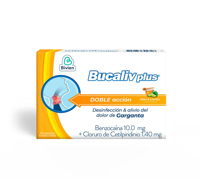Bucaliv Plus Miel Limón 12 Unidades