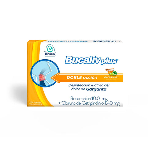 Bucaliv Plus Miel Limón 12 Unidades