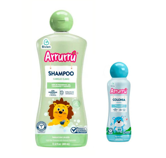 Champoo Arrurru Cabello Claro 400Ml + Colonia 30 Azul