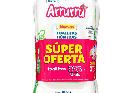 Toallitas Arrurru Suave Humectación 84 Und + Toallas 42 Unidades