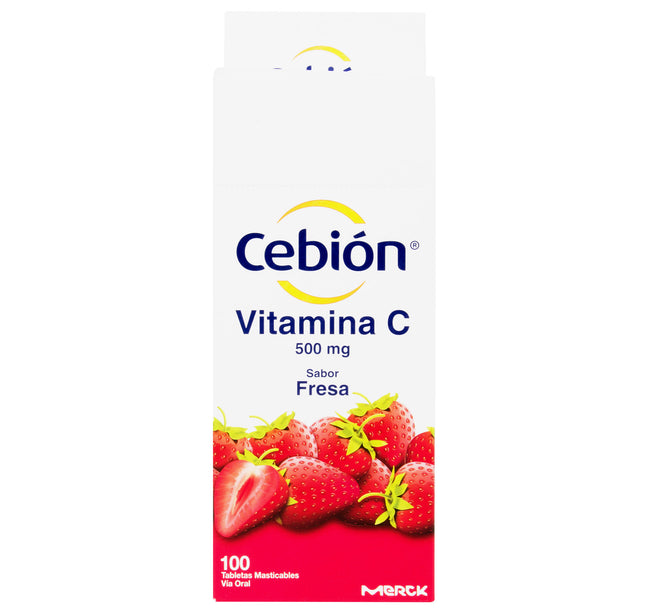 Cebion Masticable Fresa 100 Tabletas