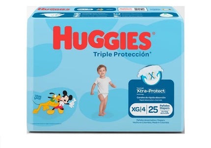 Pañales Huggies Triple Proteccion Etapa Xg 25 Unds