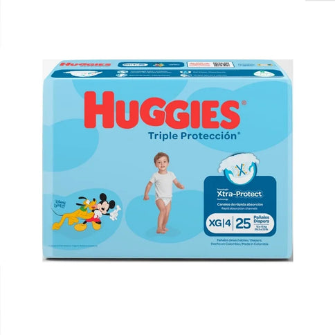 Pañales Huggies Triple Proteccion Etapa Xg 25 Unds