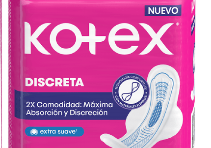 Toalla Kotex Discreta Tela 10 Und