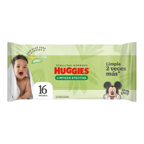 Toallas Huggies Limpieza Efectiva 16Und