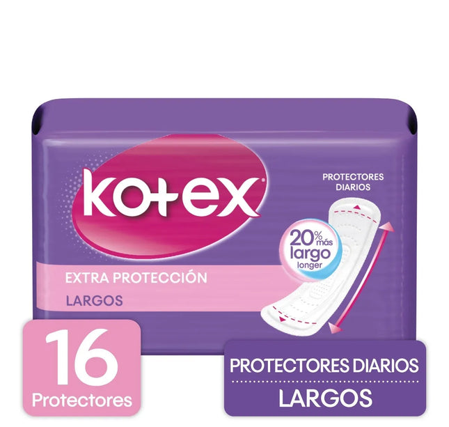 Protectores Diarios Kotex Largos 16 Unds