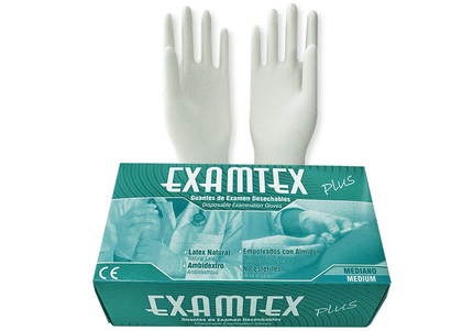 Guante Latex Examtex Talla M 100 Und