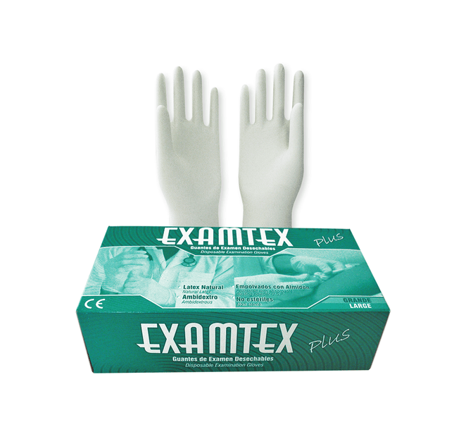 Guante Latex Examtex Talla L 100 Und