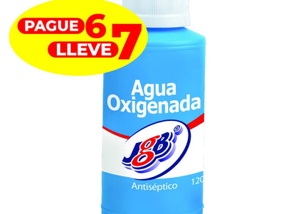 Agua Oxigenada Jgb 120 Ml Pague 6 Lleve 7