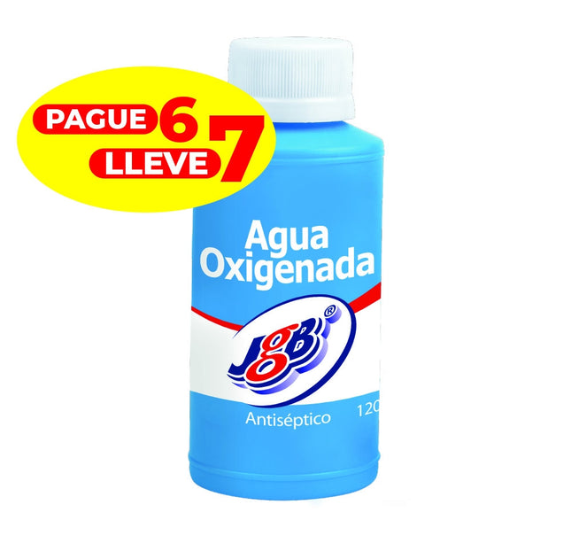 Agua Oxigenada Jgb 120 Ml Pague 6 Lleve 7