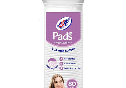Discos Faciales Pads Jgb Algodon 80 Unidades