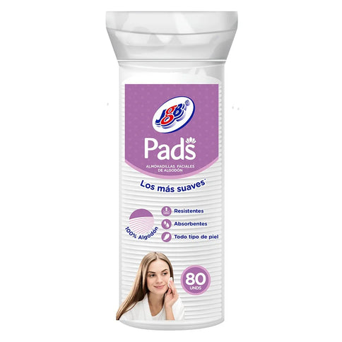 Discos Faciales Pads Jgb Algodon 80 Unidades