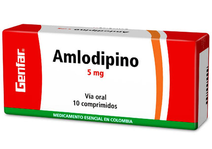 Amlodipino 5 Mg 10 Tabletas Gf