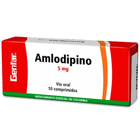 Amlodipino 5 Mg 10 Tabletas Gf